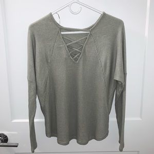 Hippie Rose Womens Cross Front Tie